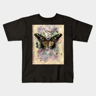 Butterfly Girl Kids T-Shirt